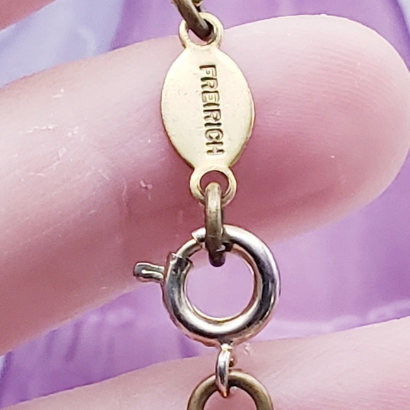 Vintage Long Freirich Small Boxy Necklace Chain - Picture 5 of 7